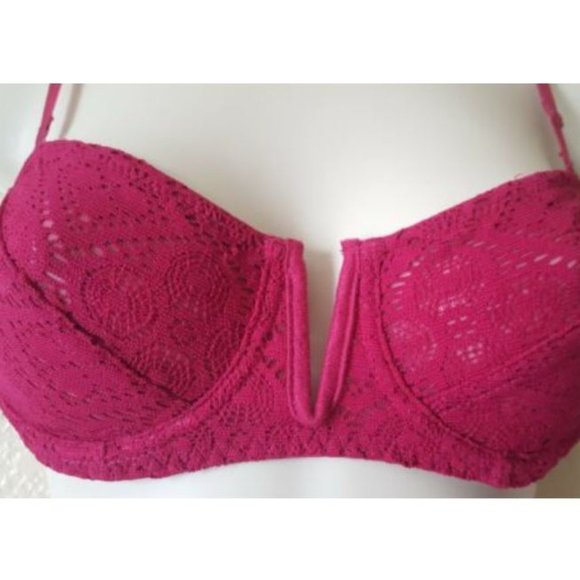 Intimately Free People Sheer Lace Convertible Underwire Demi Bra 32A New - Picture 2 of 4